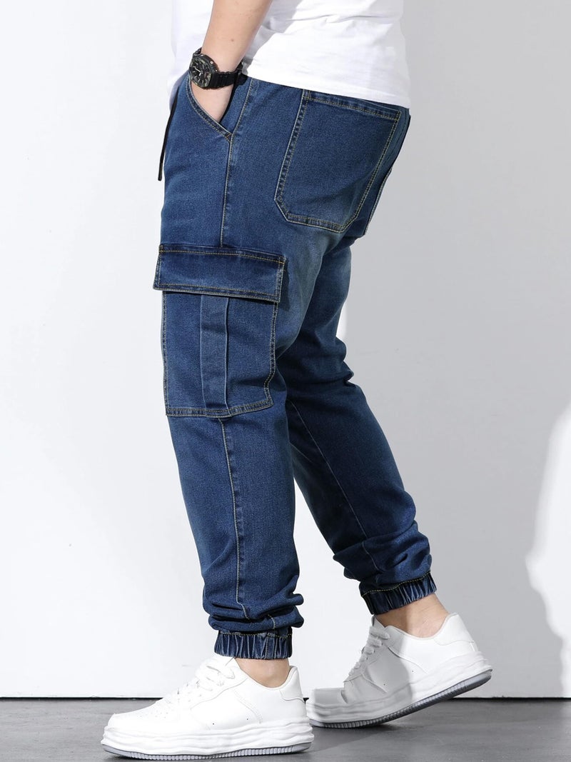 Noble Monk Men’s Denim Cargo Pants - Image 2