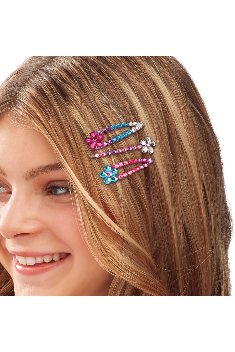 Make It Real Shimmer N Sparkle Sparkling Headbands & Hair Charms Craft Kit, Make 10 Glam Designs - Image 5