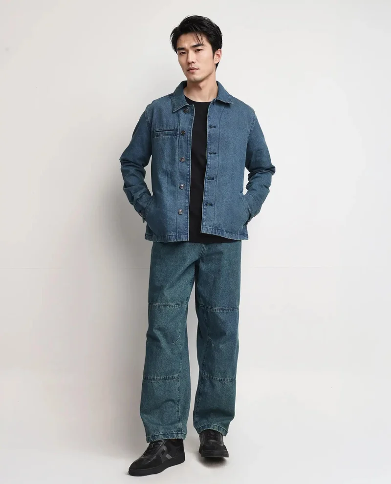 رير رابِت Men's Regular Fit Plain Jacket
