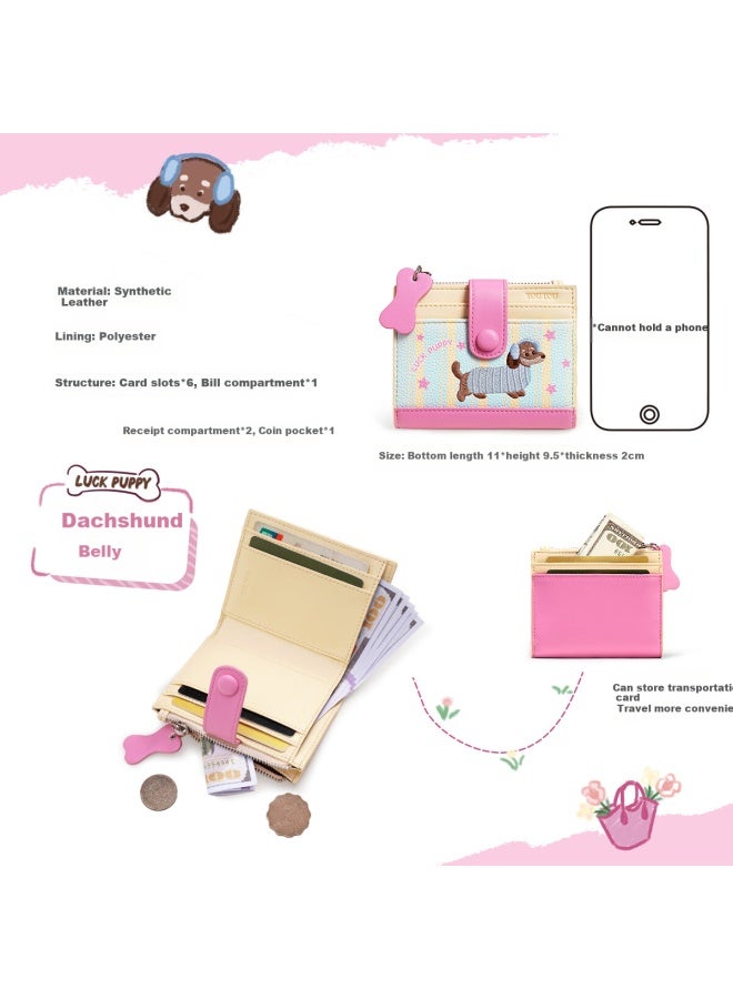 Toutou Wallet Sausage Dog Wallet Cute Card Holder Coin Purse Birthday Gift For Girls To Give To Girlfriends - Image 3