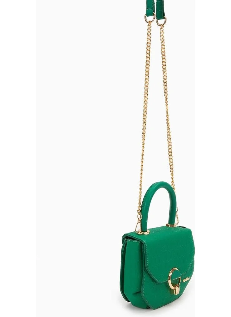 ليفيدور Grass Green Embossed Honeycomb Pattern Handbag
