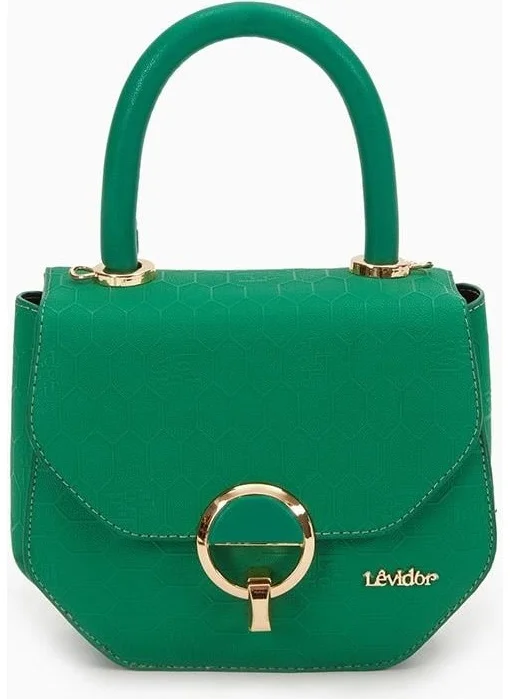 ليفيدور Grass Green Embossed Honeycomb Pattern Handbag