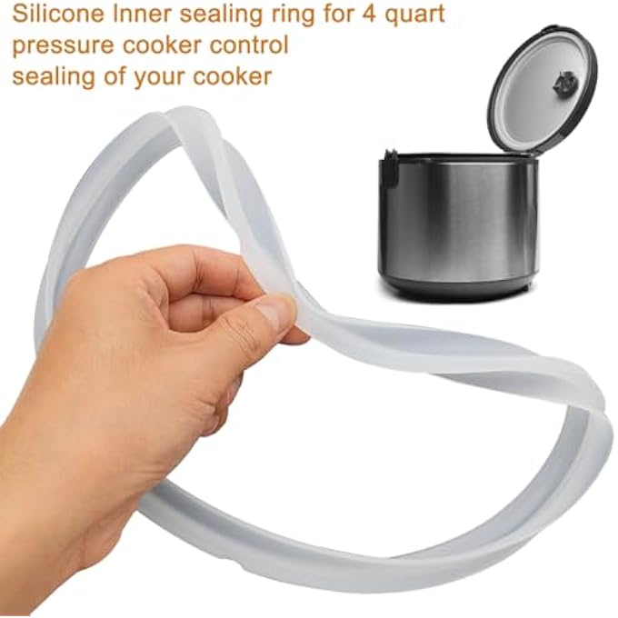 CKANDAY 2 Pack Silicone Sealing Rings Compatible For Instant Pot 6 Quart Pressure Cookers Replacement Silicone Gasket Seal Rings Fit IpDuo60 Duo50 Lux60 Lux50 Csg60 Csg50 For 56 Qt Instapot Clear - Image 5