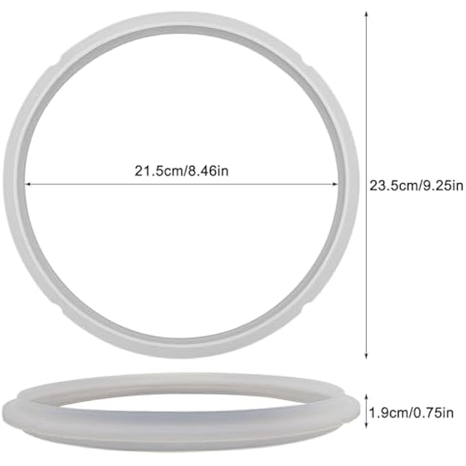 CKANDAY 2 Pack Silicone Sealing Rings Compatible For Instant Pot 6 Quart Pressure Cookers Replacement Silicone Gasket Seal Rings Fit IpDuo60 Duo50 Lux60 Lux50 Csg60 Csg50 For 56 Qt Instapot Clear - Image 3