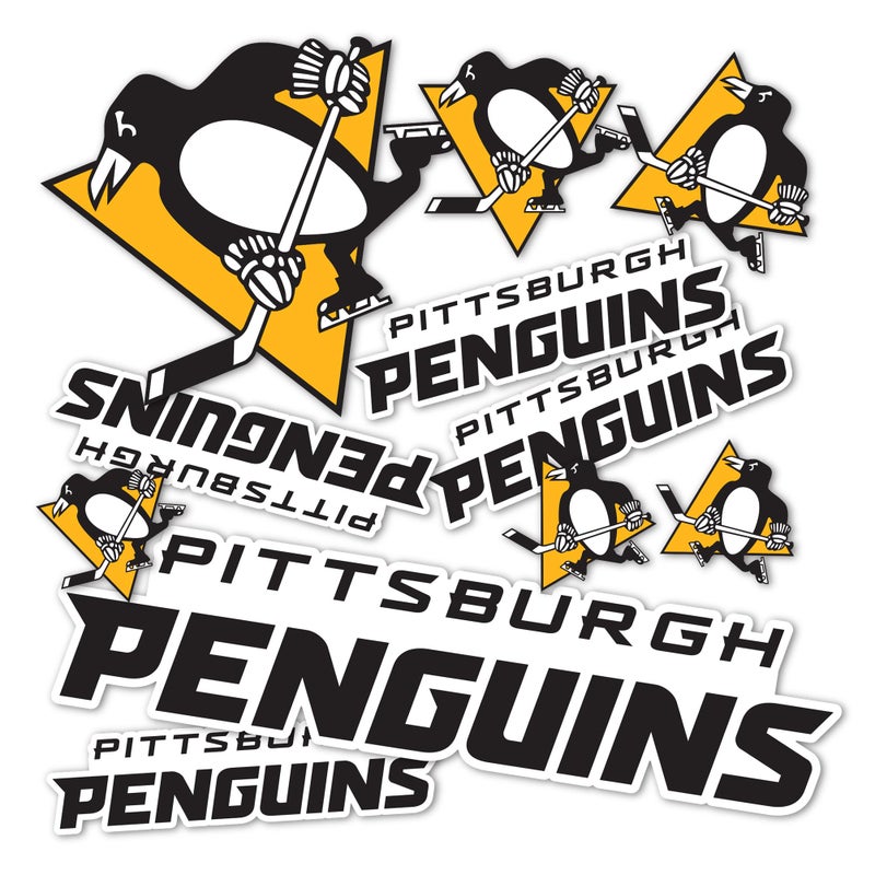 ملصق صبار الصحراء لفريق بيتسبرغ بنغوينز NHL دوري الهوكي الوطني ملصق فينيل للكمبيوتر المحمول زجاجة الماء سيارة دفتر القصاصات نوع 11