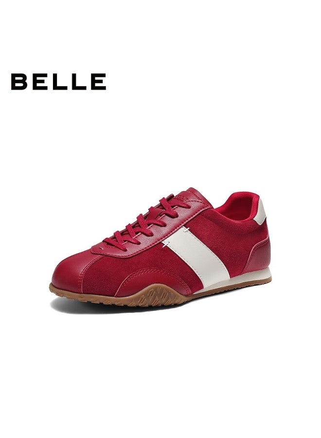Belle Patchwork Derby Shoes Women Spring New Melade Retro Shoes Jd014am6 Red Size 36 - Image 1