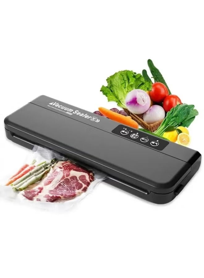 SKT Shiketro Food Vacuum Sealer Machine, Dual-purpose Dry/Wet Preservation Fully Automatic Sealing Machine, 60KPA Automatic For Food Preservation With 10Pcs Bags, Touch Buttons Digital Display Detachable Cleaning - Image 1