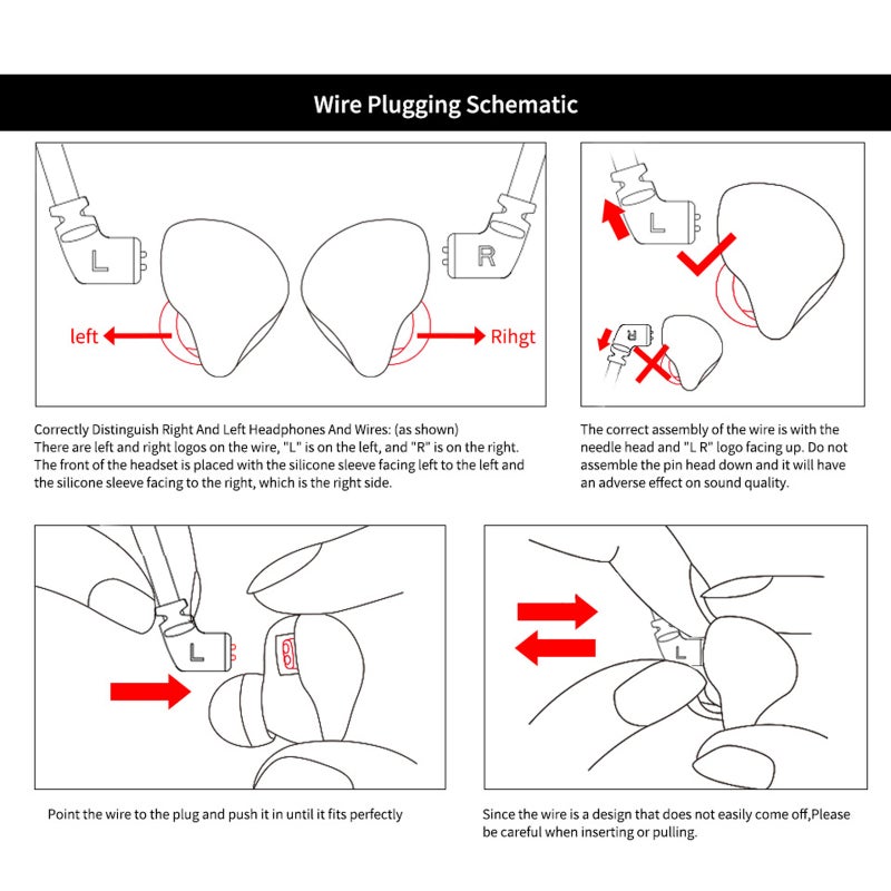كي زد سماعات أذن سلكية ZS10 Pro مقاس 3.5 ملم، صوت عالي الدقة هجين 1DD+4BA، سماعة رياضية، كابل قابل للفصل ثنائي الدبابيس، وحدة تحكم مدمجة مع ميكروفون - Image 3