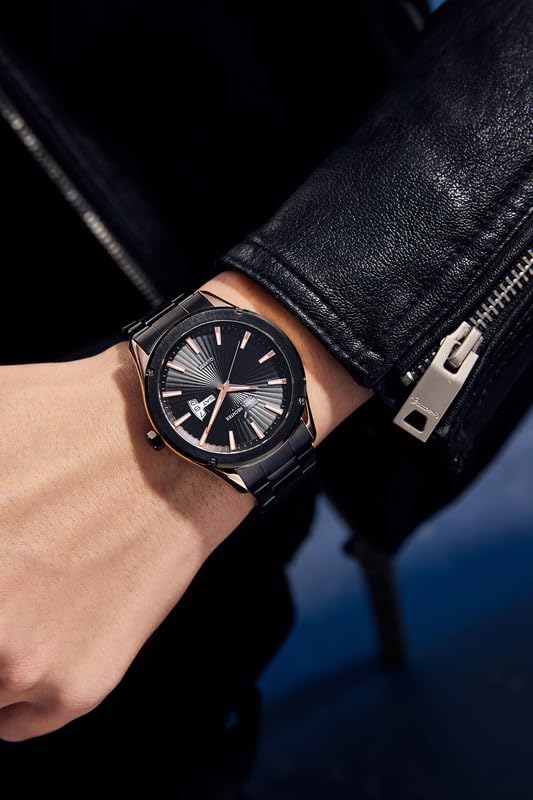 Daniel Hechter Paris Bastille Collection Analog Watch for Men with Round Dial, Stainless Steel Strap and Date Function-DHM1014 - Image 2