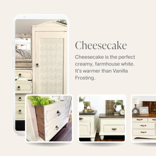 Country Chic Paint Country Chic All-in-One Chalk Paint for Furniture, Cabinets, Home Decor, Eco-Friendly, Matte Finish, Built-In Primer & Top Coat for Wood, Metal - Cheesecake (Off White) - 4 oz (118 ml) - Image 3