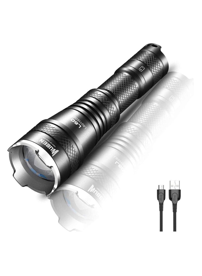 Wuben L60 Zoomable LED Flashlight 1200 Lumens - Image 1