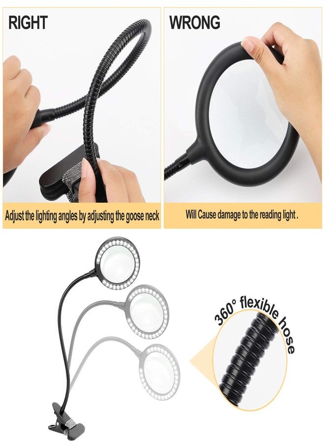 Raweao LED Magnifying Lamp with Clamp, Raweao 3X Lighted Magnifying Glass with Light for Reading, Seniors, Hobbies, Craft - Image 5