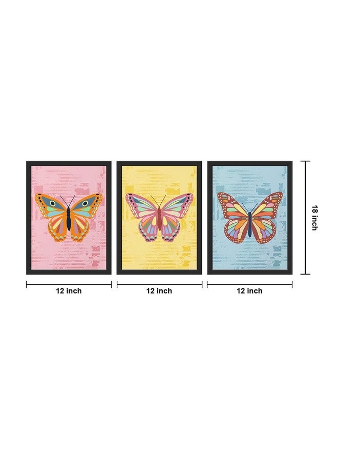 999STORE multi color different butterfly modern art canvas kids wall painting for wall decor modern art paintings with frame KidsP010 - Image 4