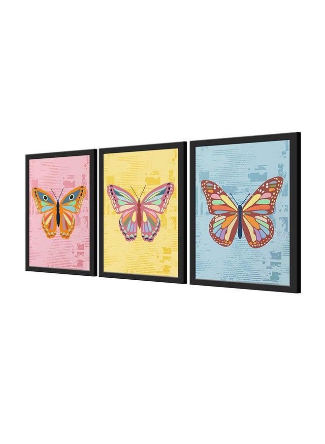 999STORE multi color different butterfly modern art canvas kids wall painting for wall decor modern art paintings with frame KidsP010 - Image 3