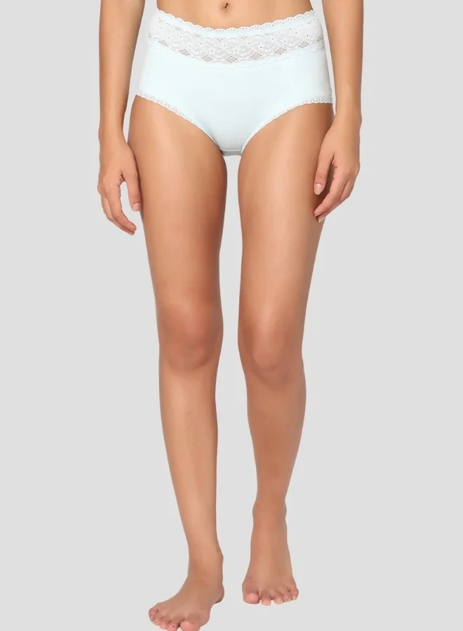 الملكة الحميمة مجموعة العافية طوال اليوم - شورتات داخلية نسائية من مودال باي هيبستر - رمادي 1 وأزرق 2 (عبوة من 3 قطع)