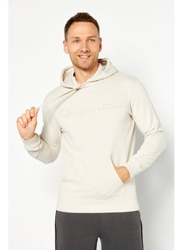 Champion Men Sportswear Fit Training Hoodie, Off White  - Image 1