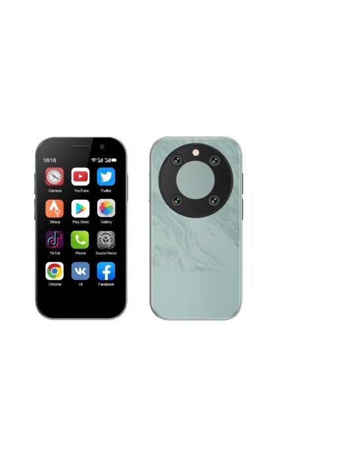 Hope Mini Smartphone – Compact HD Display Mobile with Face Unlock, Dual SIM, Lightweight & Portable (Green) - Image 1