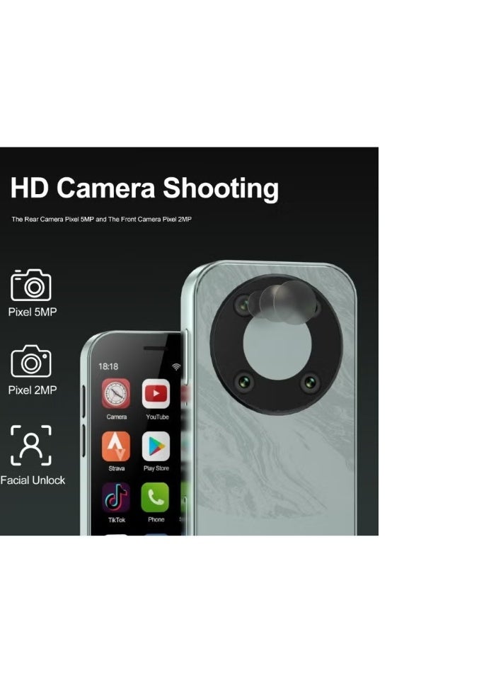 Hope Mini Smartphone – Compact HD Display Mobile with Face Unlock, Dual SIM, Lightweight & Portable (Green) - Image 2