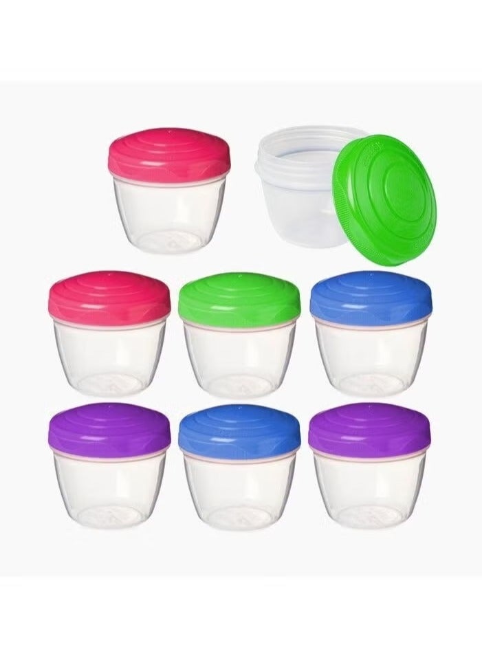 Mini plastic containers for sauces, suitable for an inch box, 8 pieces - Image 1
