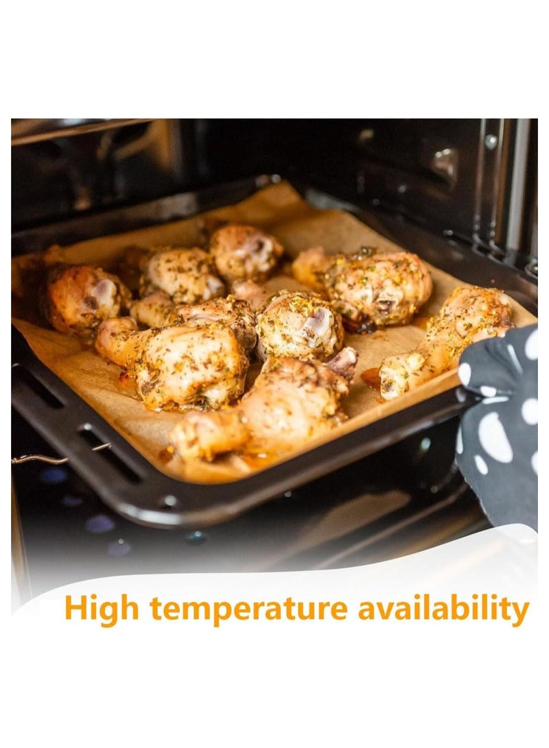 general Baking parchment paper, greaseproof wrapping paper, 100 pcs 22 * 22CM waterproof non-stick parchment paper sheet high temperature air fryer deli burger liner paper paper multi-purpose baking paper, for picnic, kitchen, barbecue - Image 4