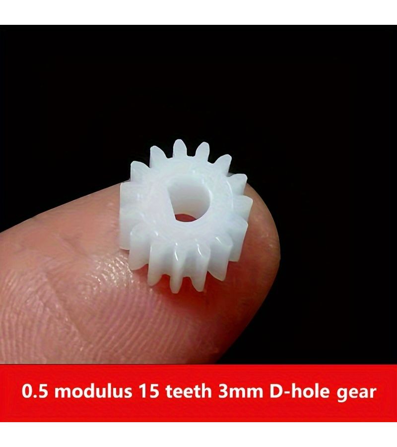 0 5 Modulus Plastic Gear 10 Pcs 12 Teeth 3mm D Hole Straight Tooth For DIY Toys - Image 2