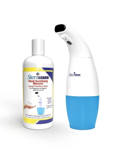 Steriguard Touchless Sanitizing Foam Dispenser Kit – 500ml Automatic Foam Dispenser with Refillable Sanitizer for Hygienic Hand Cleaning
