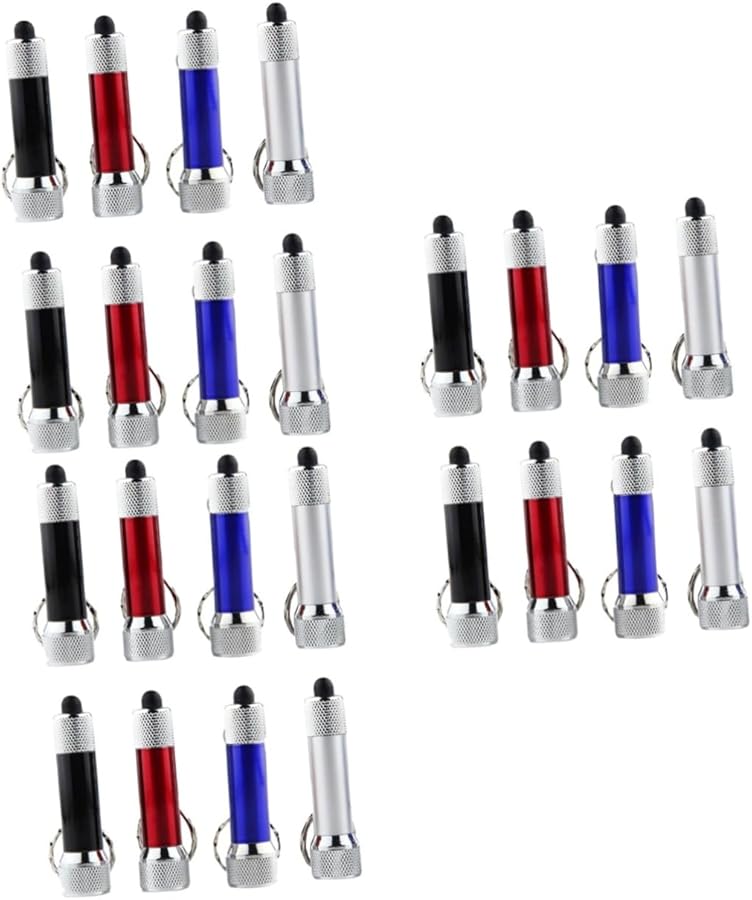 24 Pcs Mini Portable LED Keychain Flashlight Ultra Alloy For Camping Hiking Outdoor - Image 1