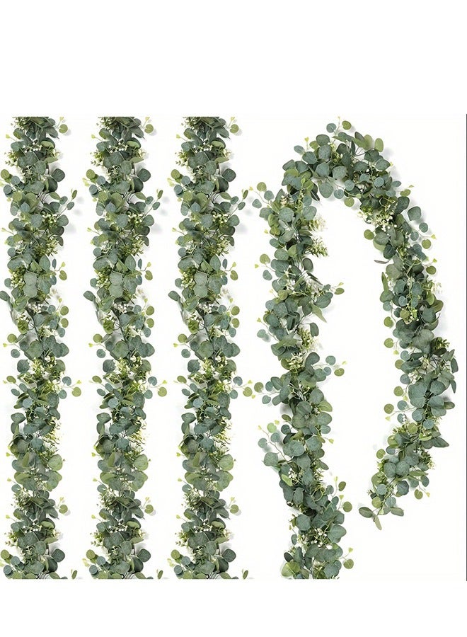 DUNISO 2 Pieces of Artificial flowers, hanging rattan fake flowers, DIY hanging fake flowers, reusable, suitable for home, garden, wall, doorway, fireplace, desktop decoration, 180cm - Image 2