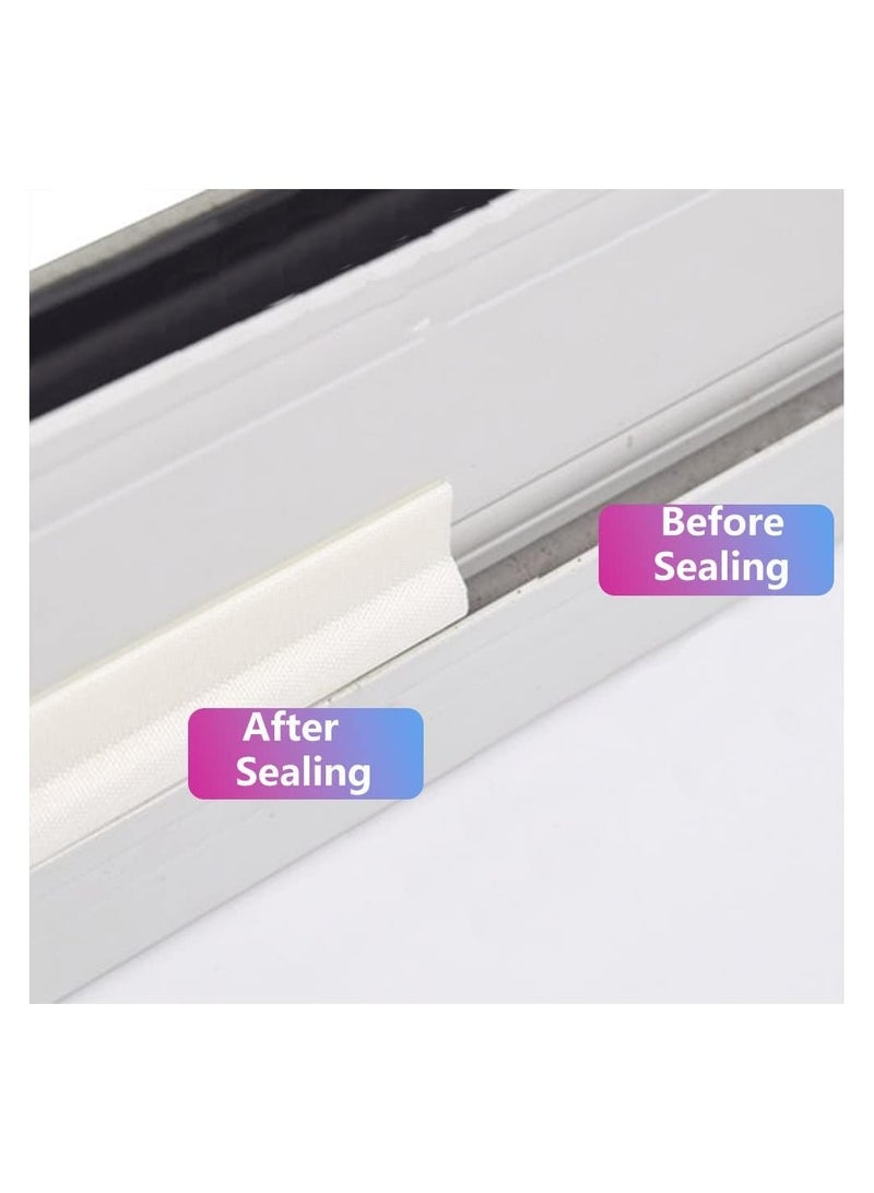 كيلا عبوتان من شرائط منع تيارات الهواء، وشرائط عزل الأبواب والنوافذ، وشرائط عزل الصوت ذاتية اللصق، وقابلة للقطع، ومقاومة للتآكل، وشرائط عزل النوافذ، بطول 13.12 قدمًا (أبيض) - Image 3