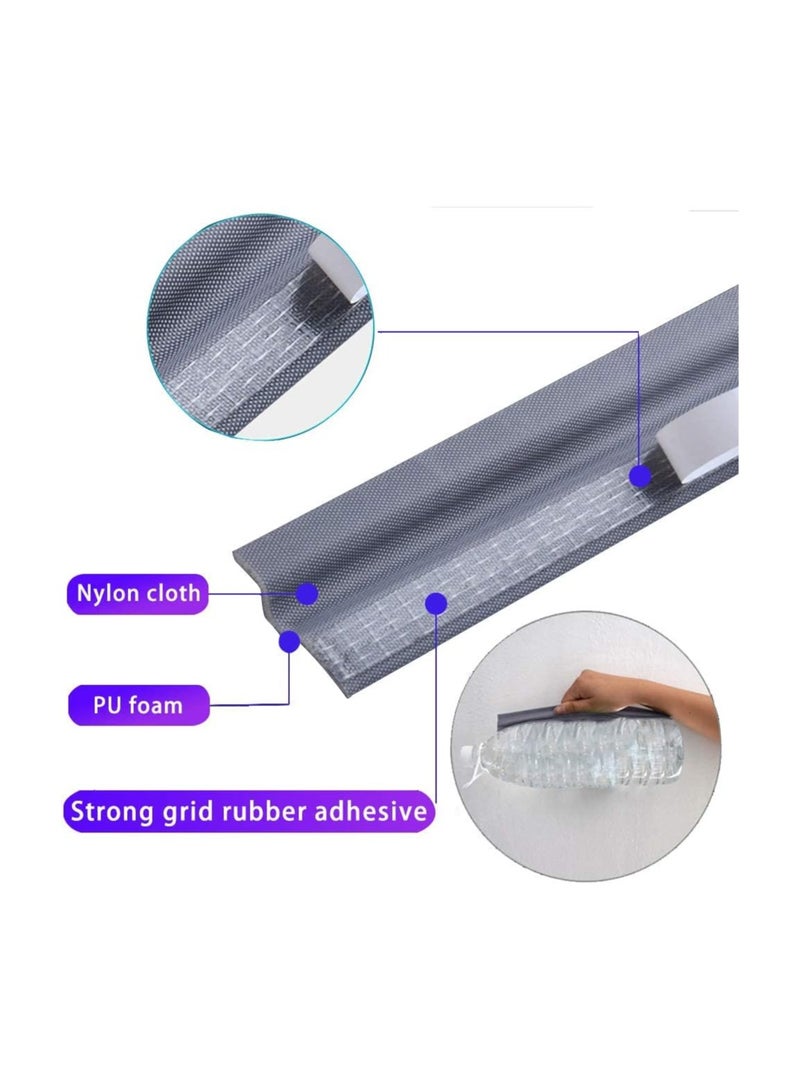كيلا عبوتان من شرائط منع تيارات الهواء، وشرائط عزل الأبواب والنوافذ، وشرائط عزل الصوت ذاتية اللصق، وقابلة للقطع، ومقاومة للتآكل، وشرائط عزل النوافذ، بطول 13.12 قدمًا (أبيض) - Image 4