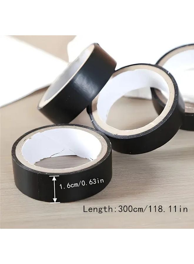 5 قطع شريط عازل كهربائي من البولي فينيل كلوريد الأسود المقاوم للحرارة العالية الصناعي - Image 3