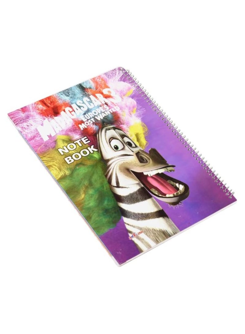 Spiral Arabic Notebook 80 Lined Sheets With Hard Cover - Multicolour - Image 1