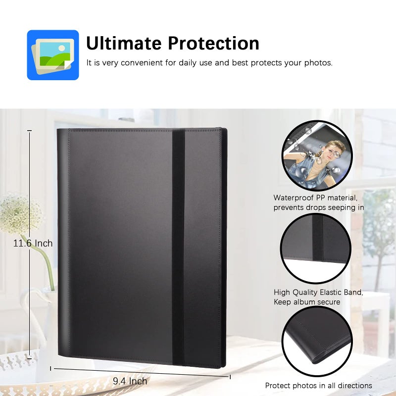 Veicevol 432 Pockets Photo Album for Fujifilm Instax Mini Camera, Polaroid Camera, for Fujifilm Instax Mini 12 11 9 40 41 99 90 8 7 EVO LIPLAY Instant Camera, Polaroid Snap PIC-300 Z2300 Instant Camera, Black - Image 4