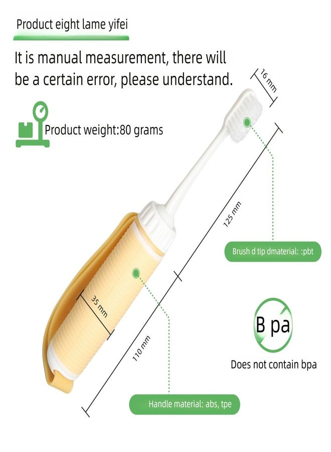 UKYCEORA Adaptive Toothbrush for Elderly,Toothbrush for Handicapped Adults,Adaptive Fat Handled Toothbrush for People with Special Needs,Cerebral Palsy,The Disabled(Yellow/2 Pieces) - Image 5