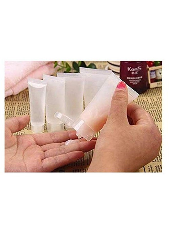 LASSUM 10 Pcs Clear Empty Refillable Plastic Squeeze Soft Tubes Bottle Flip Cap Cosmetic Body Hand Lotion Shampoo Squeeze Bottle (15Ml) - Image 4