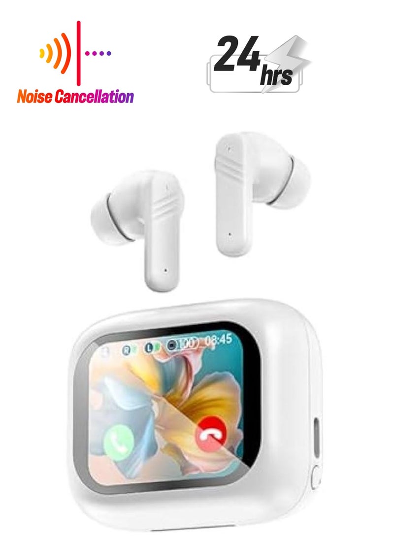 Generic Active Noise Cancelling Earbuds ANC with Smart Touch Screen, Blue Tooth Ear Buds Earphones for iPhone Android TWS True Wireless Bluetooth Earbuds, Sports Workout Gym Running In Ear Headphones for Men  - Image 1
