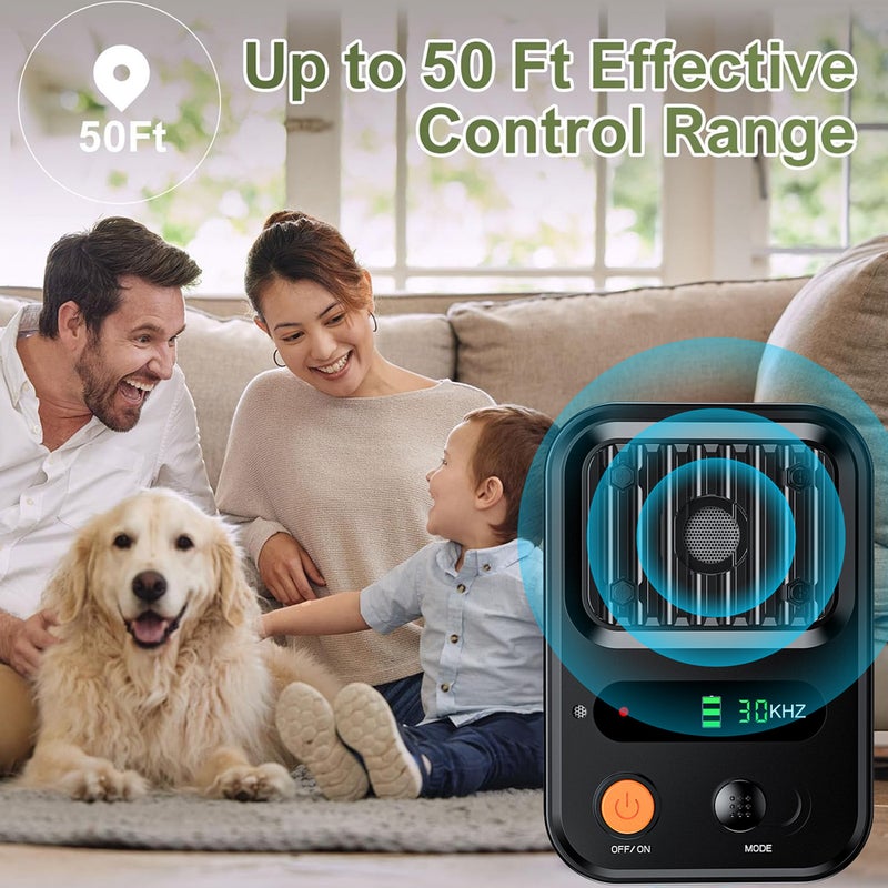 Ultrasonic Dog Repeller Dog Bark Deterrent Devices Waterproof Rechargeable Portable Three Modes Multifunctional Anti-Noise Anti-Barking Pet Dog Trainer Barking Silencer Indoor & Outdoor - Image 5