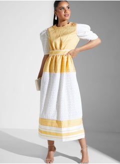 Threadz by Ajooni Puff Sleeve Tiered Printed Dress  - Image 4