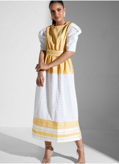 Threadz by Ajooni Puff Sleeve Tiered Printed Dress  - Image 1