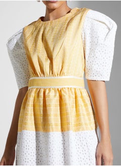Threadz by Ajooni Puff Sleeve Tiered Printed Dress  - Image 3