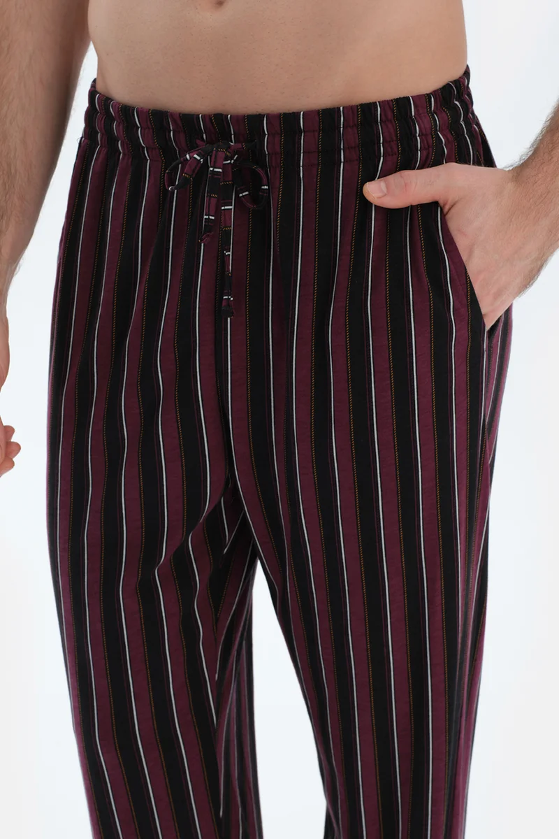 dagi T-shirt & Trousers Pajama Set Crew Neck Cotton Blend Mid Rise Regular/Classic Fit Sleepwear