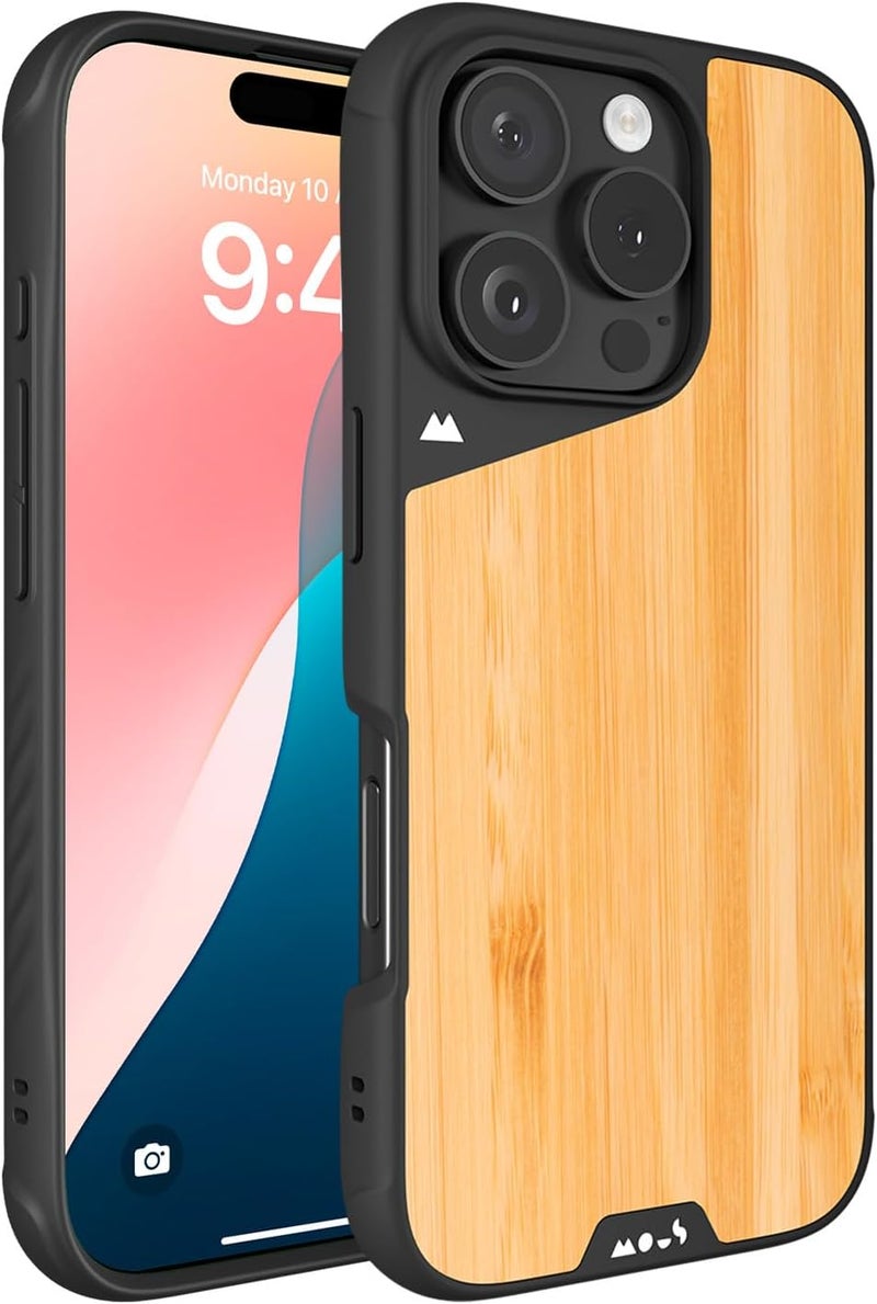 Mous for iPhone 16 Pro Max Case MagSafe Compatible - Limitless 6.0 - Bamboo - Protective Shockproof Phone Cover - Image 1