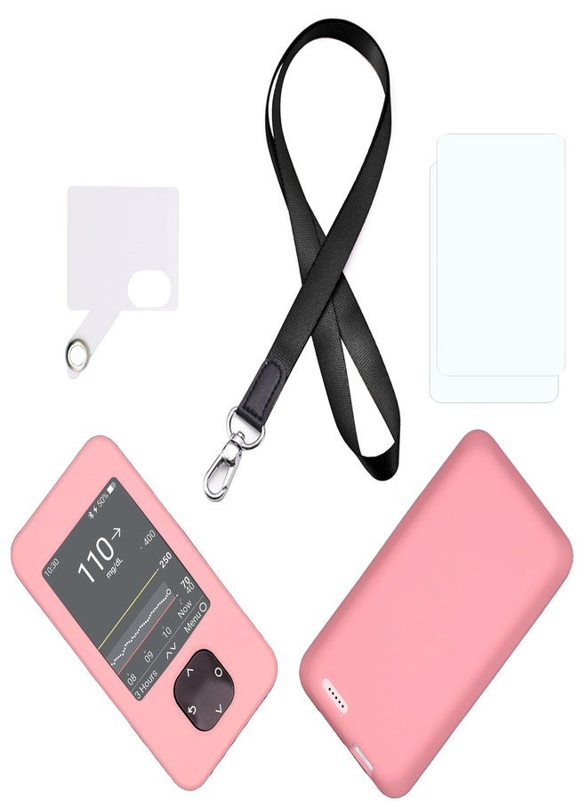 SNK Silicone case for Dexcom G7 & G6 Receiver (Includes Lanyard + Lanyard Patch + Screen Protector) (Pink) - Image 1