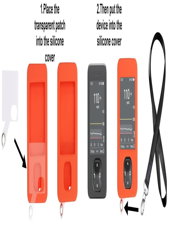 SNK Silicone case for Dexcom G7 & G6 Receiver (Includes Lanyard + Lanyard Patch + Screen Protector) (Pink) - Image 3