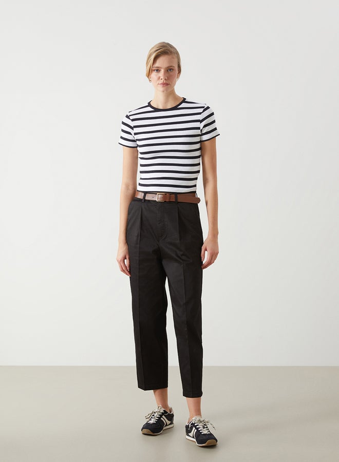 LC WAIKIKI Crew Neck Striped Jersey Women's T-Shirt - Image 2