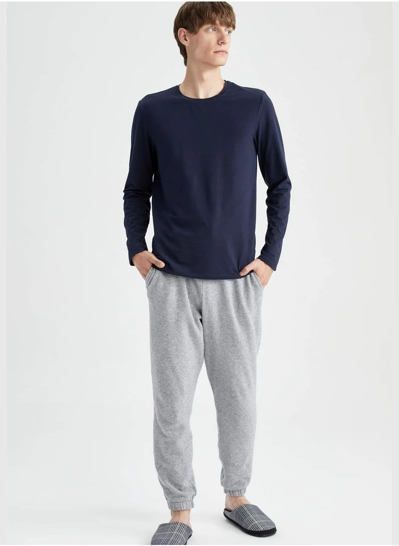 DeFacto Man Crew Neck Long Sleeve Homewear Knitted Tops