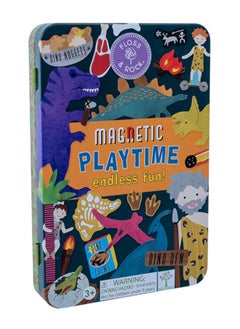 Floss & Rock Dino Magnetic Playtime | Reusable Dinosaur-Themed Magnetic Activity Set for Kids 3+ | Fold-Out Play Scene with Magnets for Imaginative Fun  - Image 1