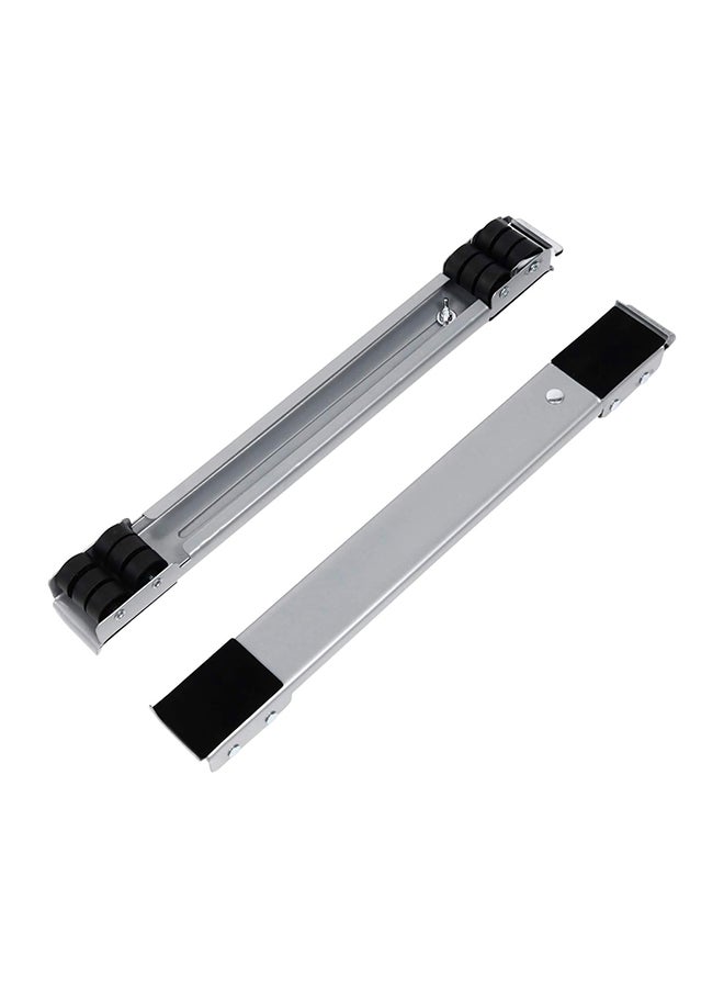 قاعدة غسالة حامل أثاث متحرك متعدد الوظائف قاعدة دوللي للغسالة والمجفف والثلاجة (فضي) - فضي