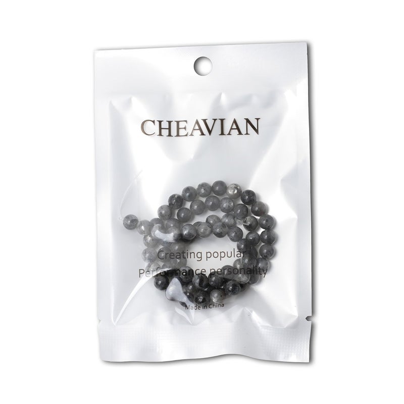 Cheavian 60Pcs 6Mm Natural Black Labradorite Gemstone Round Loose Beads Crystal Energy Stone For Diy Jewelry Making 1 Strand 15"" - Image 5