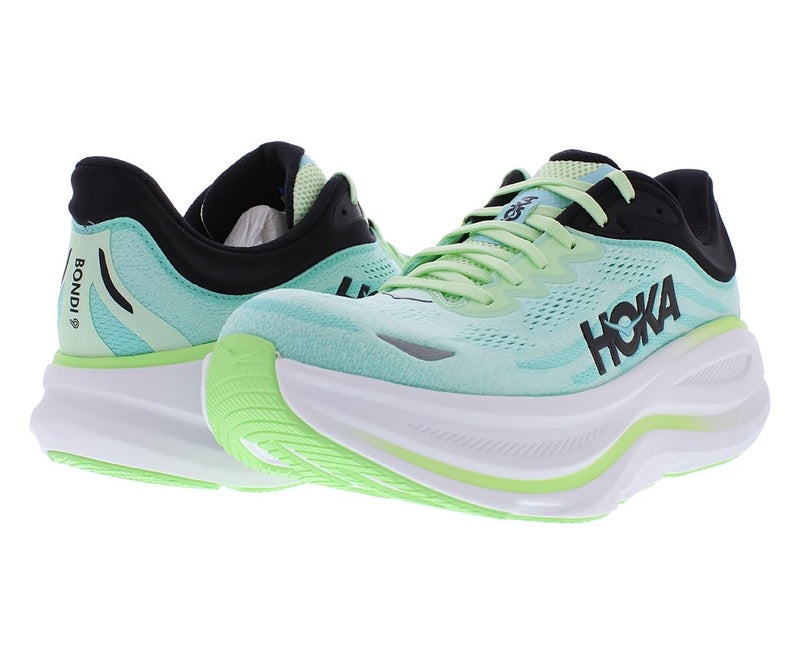 Hoka Men's Bondi 9 Sneaker, Luna Moth/Blue Spark, 8.5 - Image 3